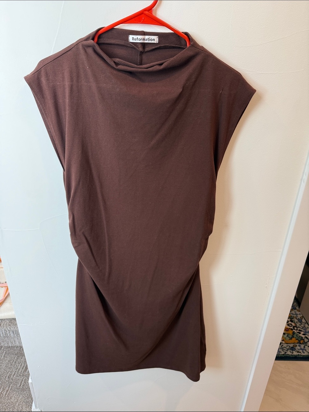 Reformation Brown Alden Knit Mini Dress